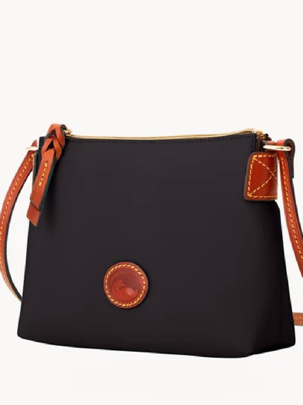 Dooney & Bourke Black Nylon Crossbody Pouchette